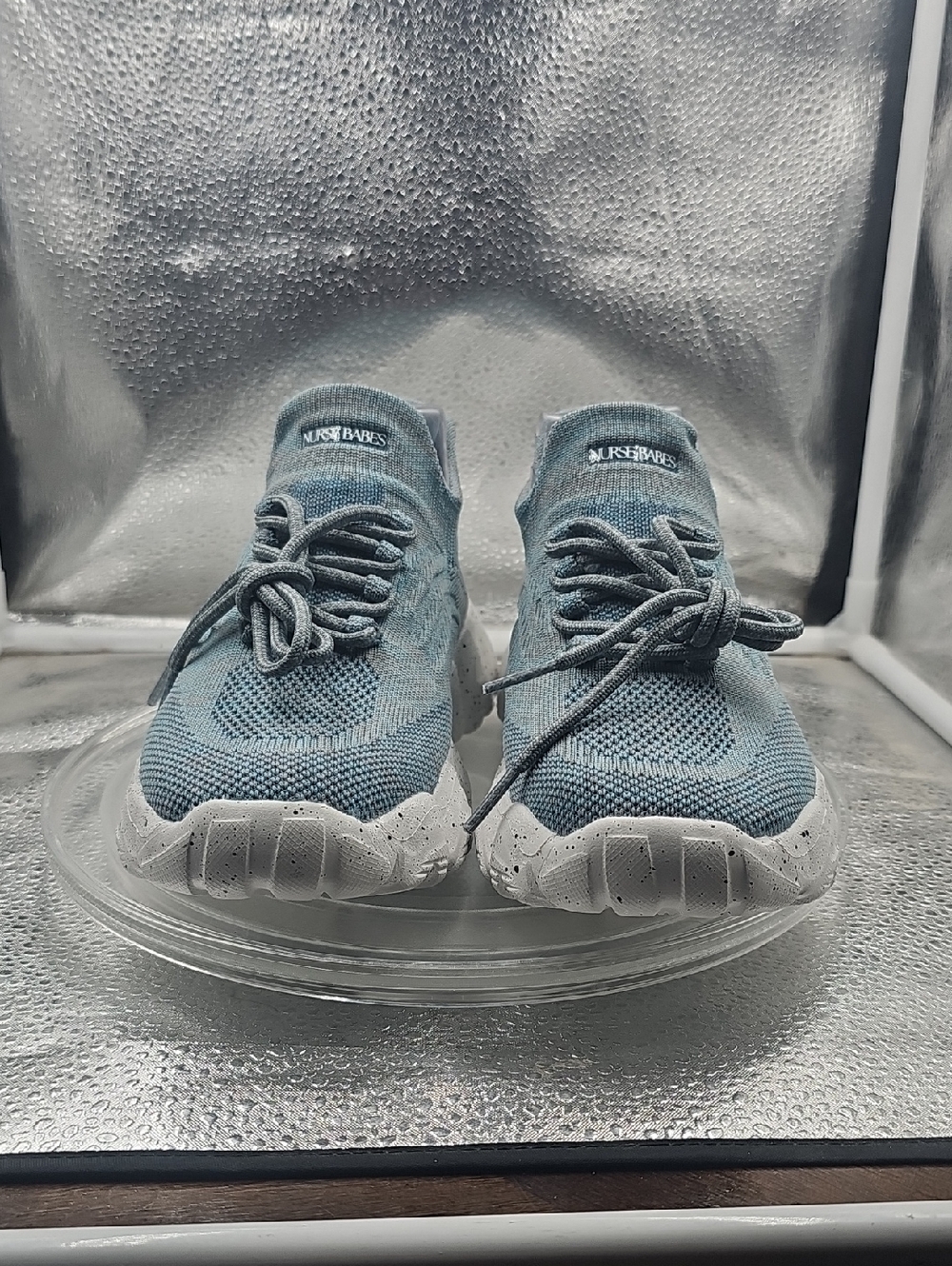 New In Dustbag Nurse Babes Blue Shoes For Woman Size 6 - Picture 2 of 8